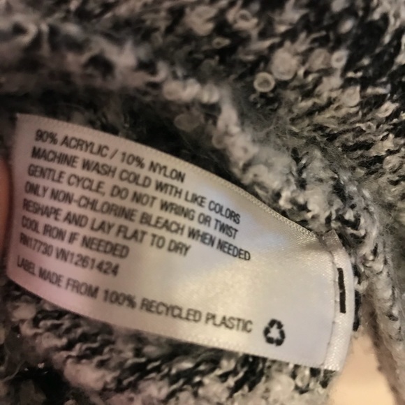 Xhilaration Gray and Black Cowl Neck Sweater - Picture 4 of 5